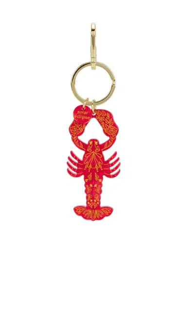 Solar Eclipse Hand-painted Lobster Bag Charm + Keychain | Thumbnail 1 Solar Eclipse Hand-painted Lobster Bag Charm + Keychain | Thumbnail 1