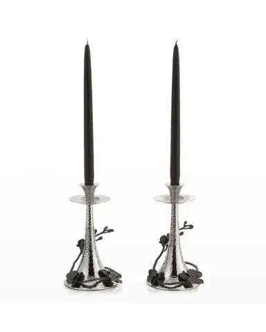 Michael Aram Black Orchid Candleholders, Set of 2 | Thumbnail 3