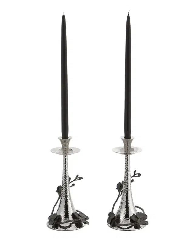 Michael Aram Black Orchid Candleholders, Set of 2