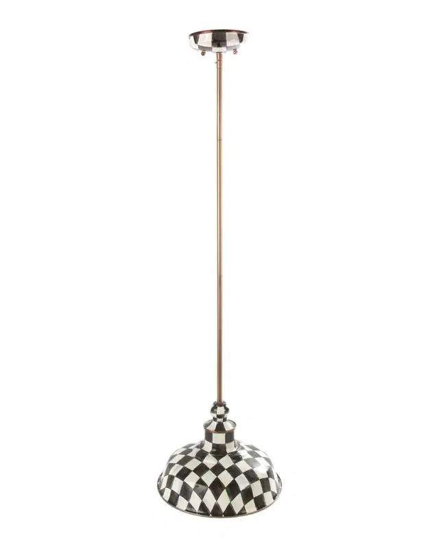 MacKenzie-Childs Courtly Check Barn Pendant Lamp, 12"