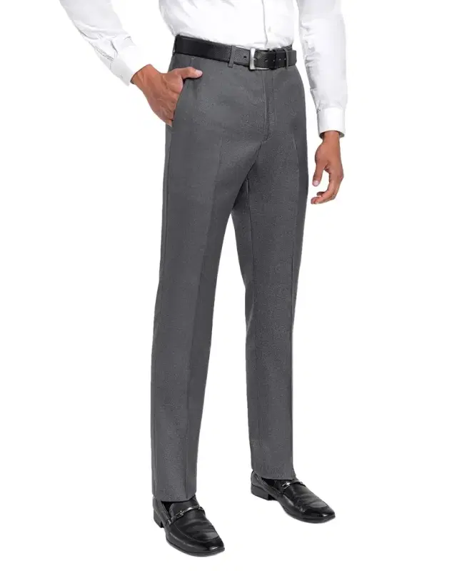 Santorelli Men 's Loro Piana Wool Comfort Waistband Trousers