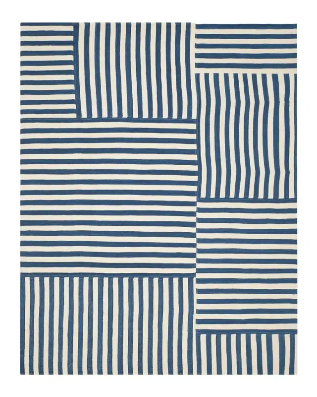 Ralph Lauren Home Celeste Stripe Patch Hand-Woven Rug