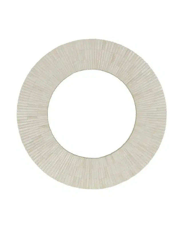 Regina Andrew Mirabelle Bone Mirror, 32" Round