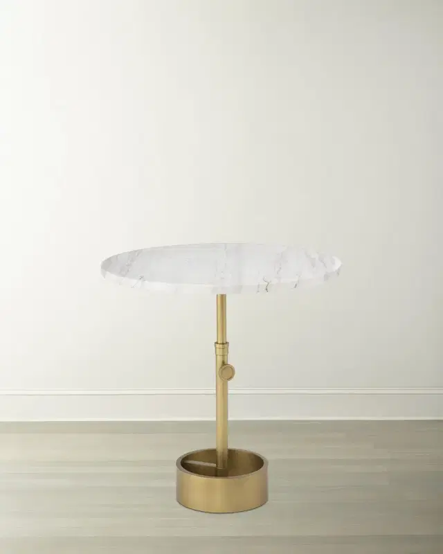 Regina Andrew Myles Large Marble Accent Table