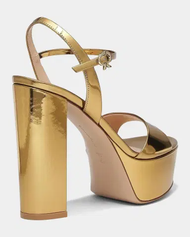 Gianvito Rossi 120MM Metallic Leather Platform Sandals | Thumbnail 2