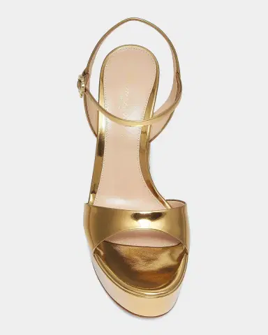 Gianvito Rossi 120MM Metallic Leather Platform Sandals | Thumbnail 4