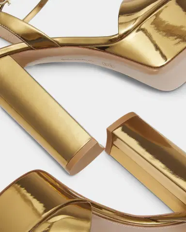 Gianvito Rossi 120MM Metallic Leather Platform Sandals | Thumbnail 5