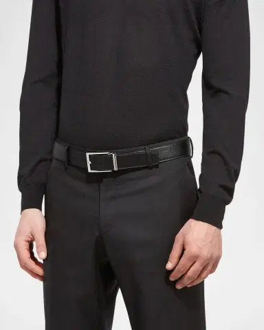 Ferragamo Men's Double Adjustable Leather Belt | Thumbnail 2 Ferragamo Men's Double Adjustable Leather Belt | Thumbnail 2