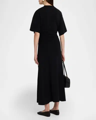 Akyn Studio Fitted Ruched Midi Dress | Thumbnail 3 Akyn Studio Fitted Ruched Midi Dress | Thumbnail 3