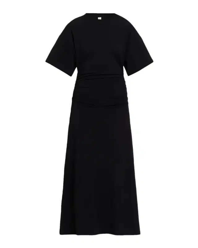 Akyn Studio Fitted Ruched Midi Dress