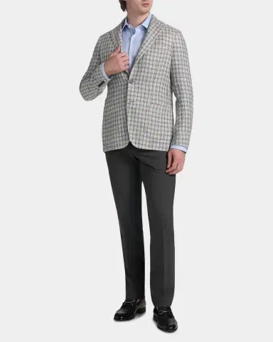 Sartorio Men's Plaid Linen-Blend Sport Coat | Thumbnail 2 Sartorio Men's Plaid Linen-Blend Sport Coat | Thumbnail 2
