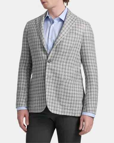 Sartorio Men's Plaid Linen-Blend Sport Coat | Thumbnail 7 Sartorio Men's Plaid Linen-Blend Sport Coat | Thumbnail 7