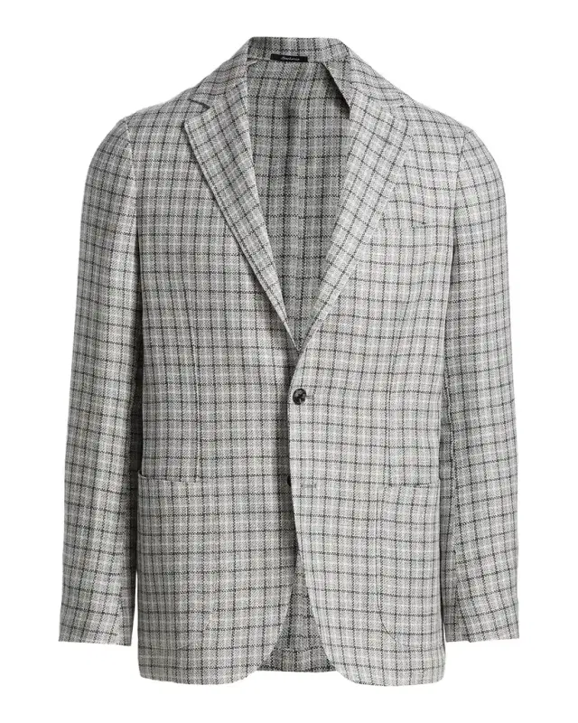 Sartorio Men's Plaid Linen-Blend Sport Coat