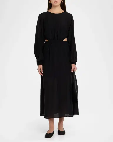 Akyn Studio Joya Long-Sleeve Midi Dress | Thumbnail 2 Akyn Studio Joya Long-Sleeve Midi Dress | Thumbnail 2