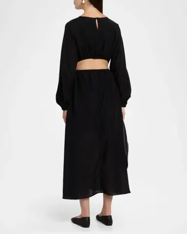 Akyn Studio Joya Long-Sleeve Midi Dress | Thumbnail 3 Akyn Studio Joya Long-Sleeve Midi Dress | Thumbnail 3
