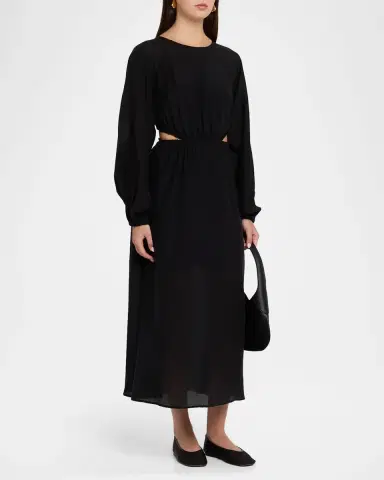 Akyn Studio Joya Long-Sleeve Midi Dress | Thumbnail 4 Akyn Studio Joya Long-Sleeve Midi Dress | Thumbnail 4