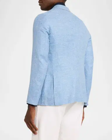 Isaia Men's Summer Donegal Single-Breasted Sport Coat | Thumbnail 3