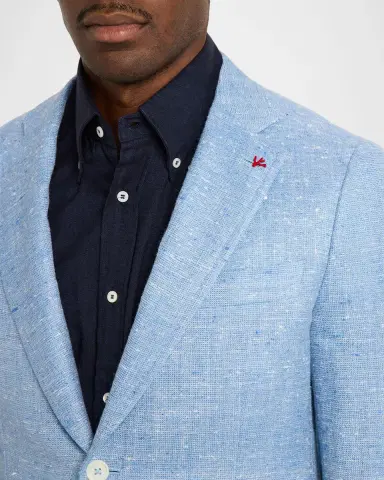 Isaia Men's Summer Donegal Single-Breasted Sport Coat | Thumbnail 5