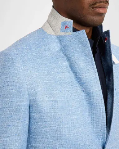 Isaia Men's Summer Donegal Single-Breasted Sport Coat | Thumbnail 7
