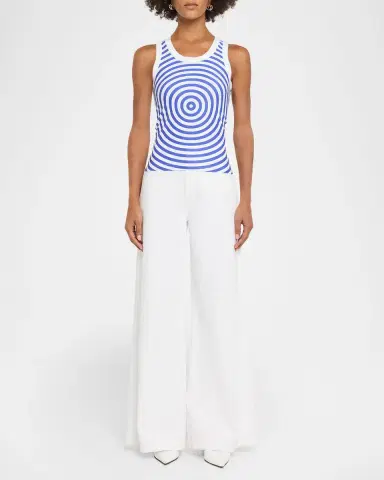 Jean Paul Gaultier Target-Print Jersey Scoop-Neck Tank Top | Thumbnail 2 Jean Paul Gaultier Target-Print Jersey Scoop-Neck Tank Top | Thumbnail 2