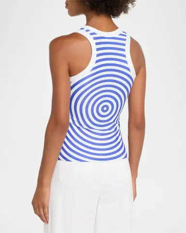 Jean Paul Gaultier Target-Print Jersey Scoop-Neck Tank Top | Thumbnail 3 Jean Paul Gaultier Target-Print Jersey Scoop-Neck Tank Top | Thumbnail 3