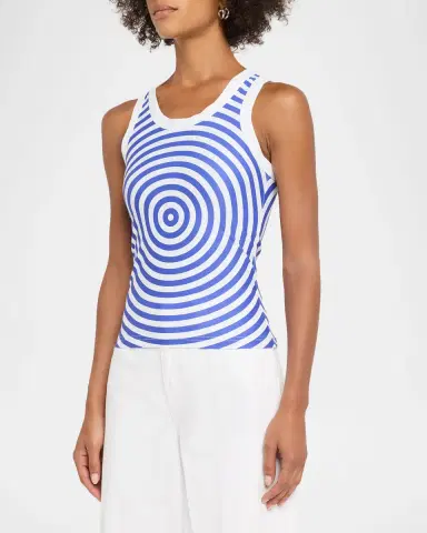 Jean Paul Gaultier Target-Print Jersey Scoop-Neck Tank Top | Thumbnail 4 Jean Paul Gaultier Target-Print Jersey Scoop-Neck Tank Top | Thumbnail 4