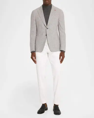 Isaia Men's Solid Textured Single-Breasted Sport Coat | Thumbnail 2