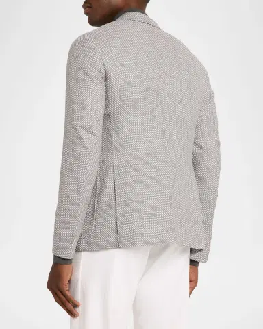 Isaia Men's Solid Textured Single-Breasted Sport Coat | Thumbnail 3