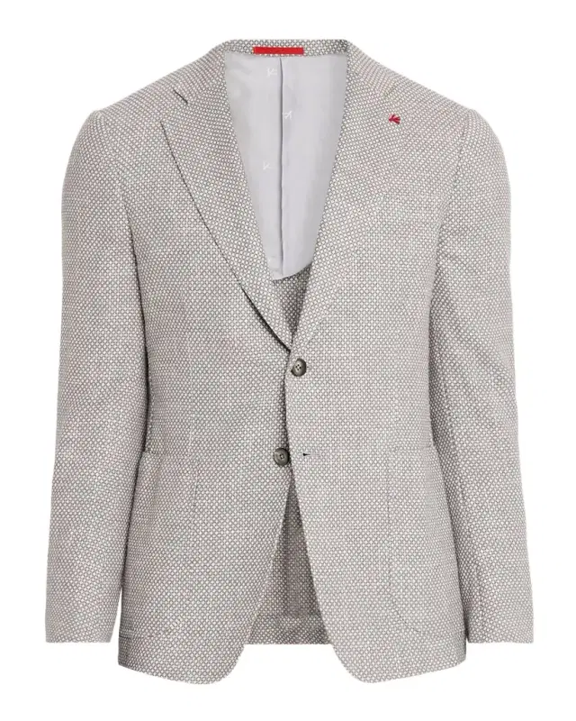 Isaia Men 's Solid Textured Single-Breasted Sport Coat