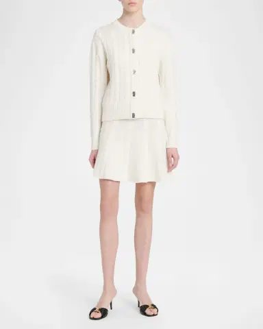 Ferragamo Wool-Cashmere Cable Knit Mini Skirt | Thumbnail 2 Ferragamo Wool-Cashmere Cable Knit Mini Skirt | Thumbnail 2