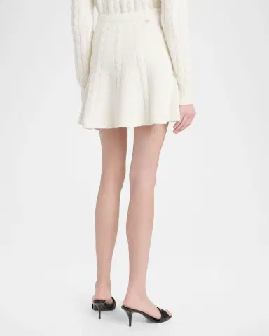 Ferragamo Wool-Cashmere Cable Knit Mini Skirt | Thumbnail 3 Ferragamo Wool-Cashmere Cable Knit Mini Skirt | Thumbnail 3