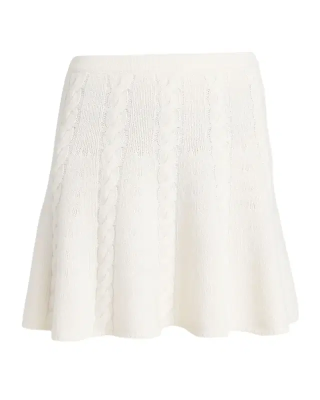 Ferragamo Wool-Cashmere Cable Knit Mini Skirt