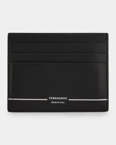 Ferragamo Men 's Gancini Leather Card Holder | Thumbnail 2 Ferragamo Men 's Gancini Leather Card Holder | Thumbnail 2