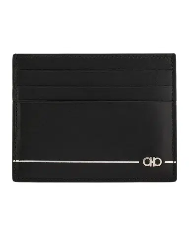 Ferragamo Men 's Gancini Leather Card Holder | Thumbnail 1 Ferragamo Men 's Gancini Leather Card Holder | Thumbnail 1