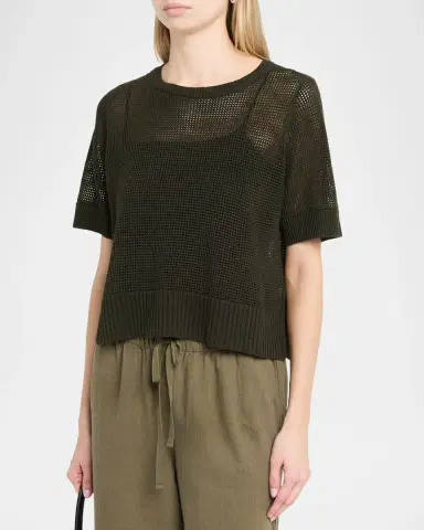 Eileen Fisher Crewneck Open-Knit Sweater | Thumbnail 4 Eileen Fisher Crewneck Open-Knit Sweater | Thumbnail 4