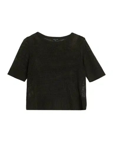 Eileen Fisher Crewneck Open-Knit Sweater | Thumbnail 1 Eileen Fisher Crewneck Open-Knit Sweater | Thumbnail 1