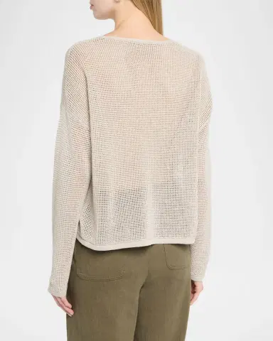 Eileen Fisher Scoopneck Open-Knit Sweater | Thumbnail 3 Eileen Fisher Scoopneck Open-Knit Sweater | Thumbnail 3
