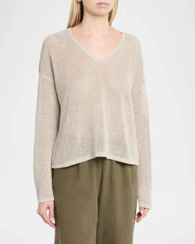 Eileen Fisher Scoopneck Open-Knit Sweater | Thumbnail 4 Eileen Fisher Scoopneck Open-Knit Sweater | Thumbnail 4