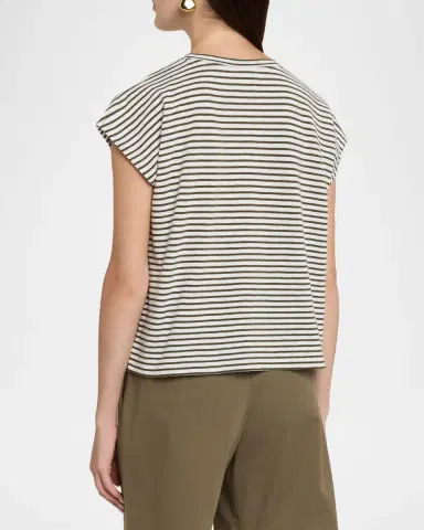 Eileen Fisher Crewneck Striped Organic Cotton Knit Top | Thumbnail 3 Eileen Fisher Crewneck Striped Organic Cotton Knit Top | Thumbnail 3