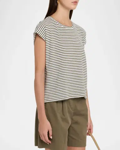 Eileen Fisher Crewneck Striped Organic Cotton Knit Top | Thumbnail 4 Eileen Fisher Crewneck Striped Organic Cotton Knit Top | Thumbnail 4