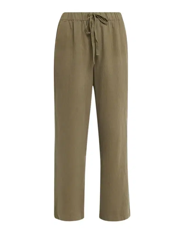 Eileen Fisher Organic Cotton-Linen Straight Pants