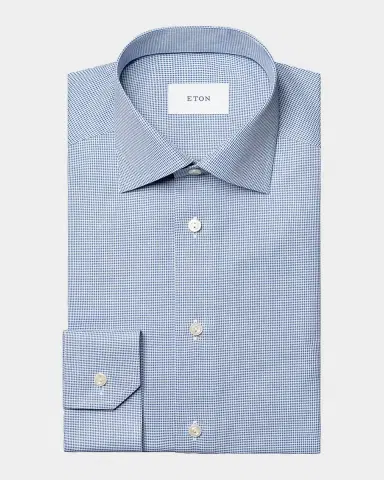 Eton Men's Signature Twill Micro-Pattern Dress Shirt | Thumbnail 2 Eton Men's Signature Twill Micro-Pattern Dress Shirt | Thumbnail 2