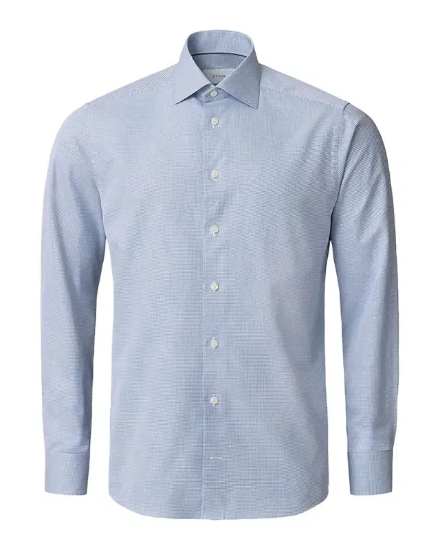 Eton Men 's Signature Twill Micro-Pattern Dress Shirt