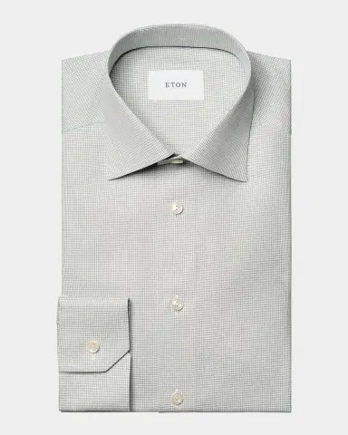 Eton Men's Signature Twill Micro-Pattern Dress Shirt | Thumbnail 2 Eton Men's Signature Twill Micro-Pattern Dress Shirt | Thumbnail 2