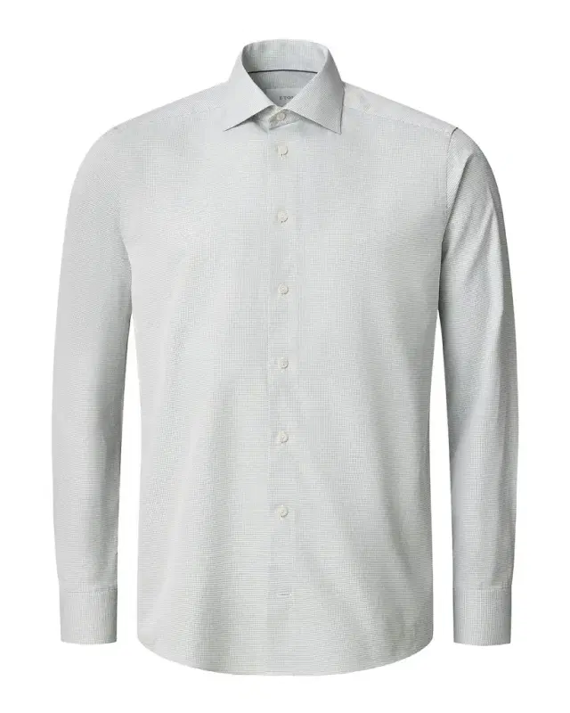 Eton Men 's Signature Twill Micro-Pattern Dress Shirt