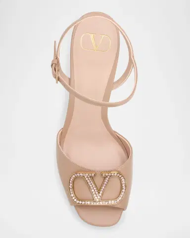 Valentino Garavani 115mm VLogo Signature Leather Platform Sandals | Thumbnail 6
