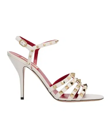 Valentino Garavani 100mm Rockstud Leather Ankle-Strap Sandals | Thumbnail 1