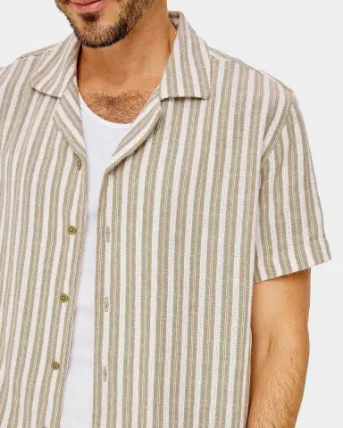 Rails Men 's Fielder Multi-Stripe Cotton Camp Shirt | Thumbnail 5 Rails Men 's Fielder Multi-Stripe Cotton Camp Shirt | Thumbnail 5