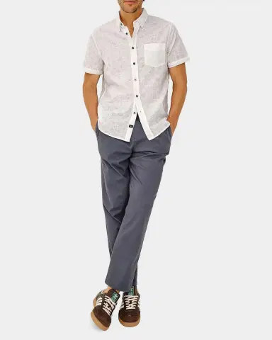 RAILS Men's Hale Cotton Floral-Embroidered Short-Sleeve Shirt | Thumbnail 2