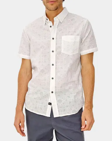 RAILS Men's Hale Cotton Floral-Embroidered Short-Sleeve Shirt | Thumbnail 4